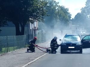 15.07.2018 - Pożar samochodu Wieszowa